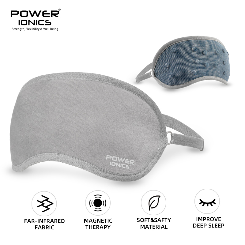 Power Ionics-Unisex Magnetic Massage Eye Mask, Sombra do Sono Profundo, Raio Infravermelho Distante, Auto-Heat Patch, Health Ear Care, Novo