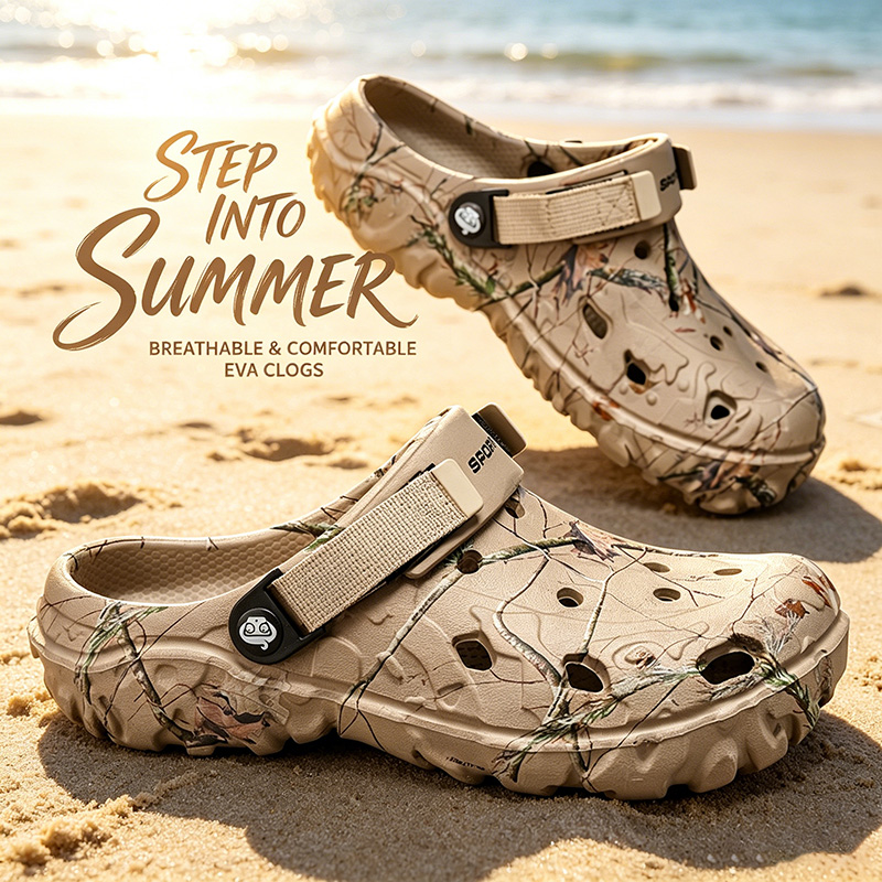 Sommer Herren Sandalen Haus- und Gartenschuhe Bequeme Leichte EVA-Hausschuhe Rutschfeste Weiche Sohle Indoor Flip-Flops Outdoor Clogs