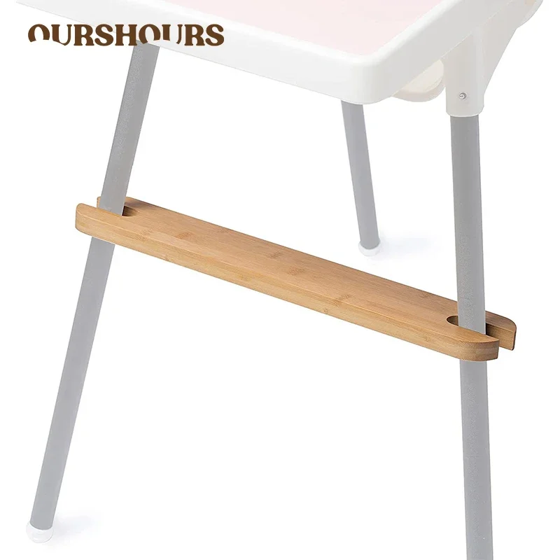 Bebê cadeira alta apoio para os pés de bambu natural de madeira infantil assento de pé resto antiderrapante estável highchair acessórios crianças bebês coisas