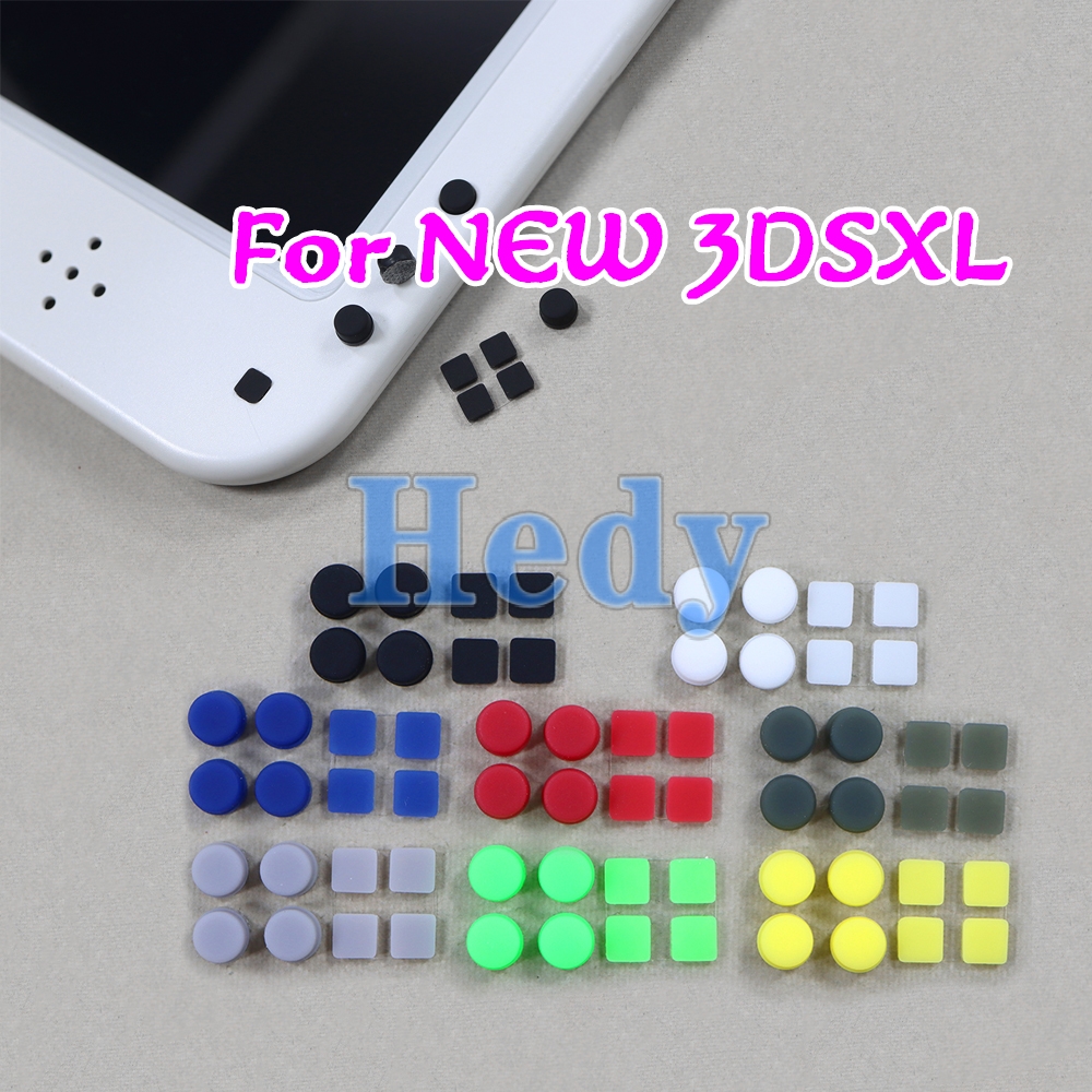 2sets Neue Obere und Untere Schraube Gummi Füße Abdeckung Für Neue 3DSLL/NEUE 3DS XL Schraube Staub Stecker Abdeckung Gummi Stecker