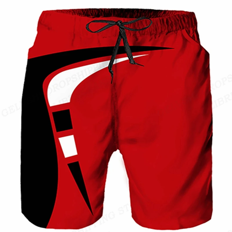 Einfachheit drucken Sommer Herren Shorts schnell trocknen schwimmen Motorrad Rennen übergroße lässige Strand hose Trend Herren bekleidung
