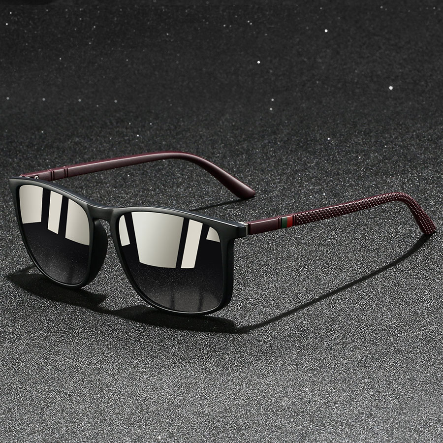 Moda listras coloridas vintage quadrado óculos de sol para homens mulheres condução pesca marca designer óculos de sol homem uv400