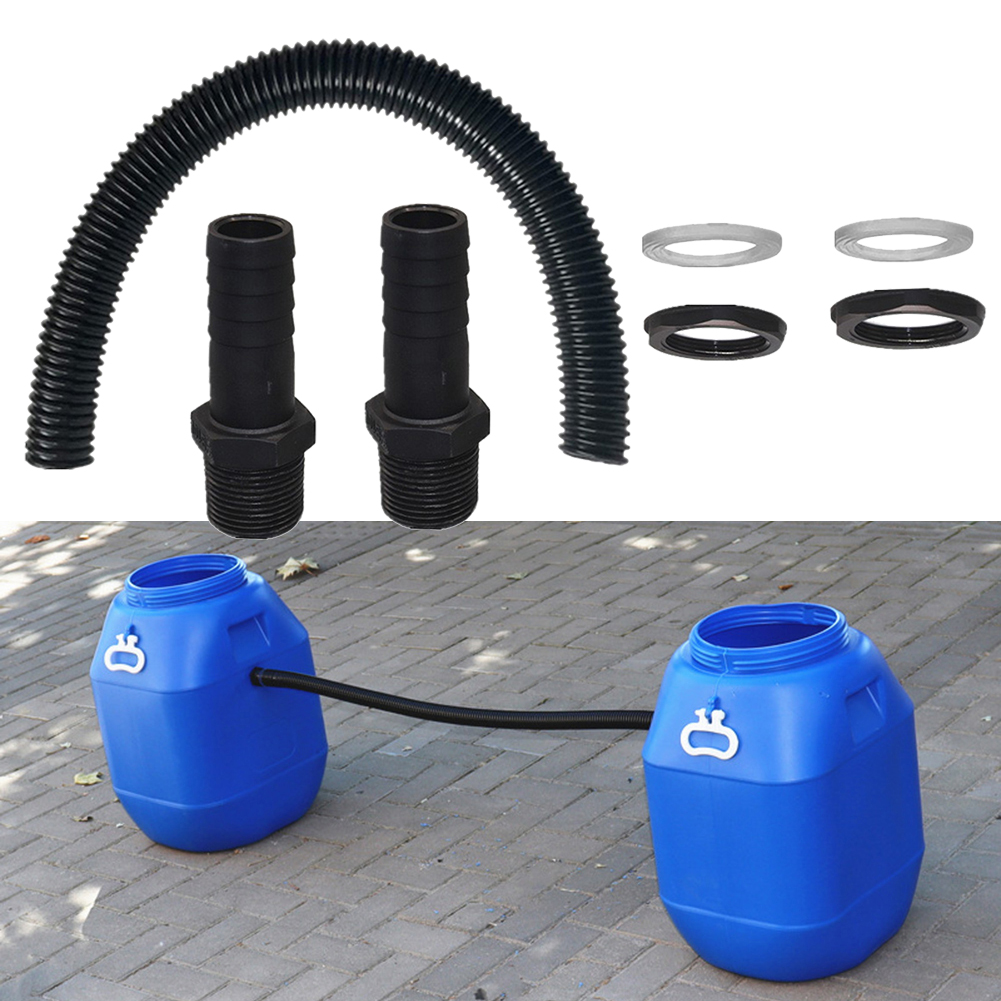 25mm Plastic Connector Rain Barrels In Series Hose Connector Pipe Link Rain Diverter Pipe Extension Kit Garden Water Connectors