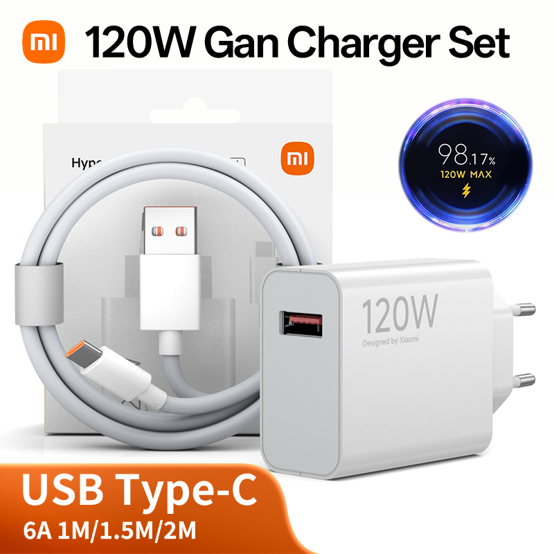 Xiaomi Oplader 120W Snelladen USB Oplader 6A Type C Kabel voor Xiaomi 17T Pro 17 15 POCO X8 Pro X7 Pro M8 Redmi Note 13 14 15