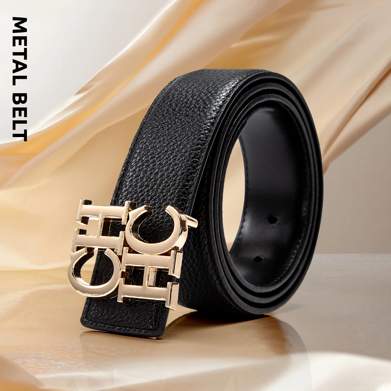CHCH ceintures en cuir pour hommes marque ceinture en peau de vache de qualité supérieure hommes ceinture de luxe concepteur ceintures en cuir boucle en métal ceintures masculines 3.8CM