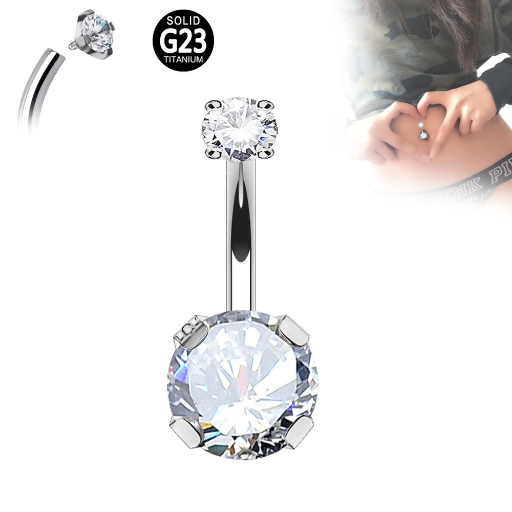 1PC Crystal Sexy Belly Navel Piercing Titanium Steel Fashion Heart Belly Button Square Rhinestone Navel Rings Belly Piercing