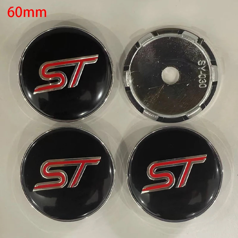 4Pcs 60mm Car Wheel Center Hub Cap Rim Cover For Ford ST Fiesta Focus Edition Puma X KUGA Mondeo Ecosport Car Auto Accessories