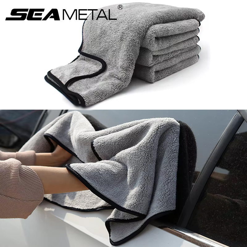 Seametal ultra-macio toalha de lavagem de carro microfibra alta absorção de água pano de secagem de limpeza para cuidados com detalhamento de carro toalhas de lavagem