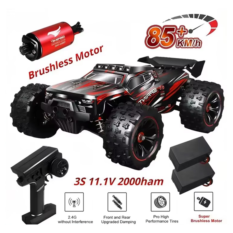 Samochód RC 1:16 85KM/H lub 50KM/H 4WD z pilotem LED, szybki samochód do driftu, monster truck 4x4 dla dzieci kontra Wltoys 124017 zabawki