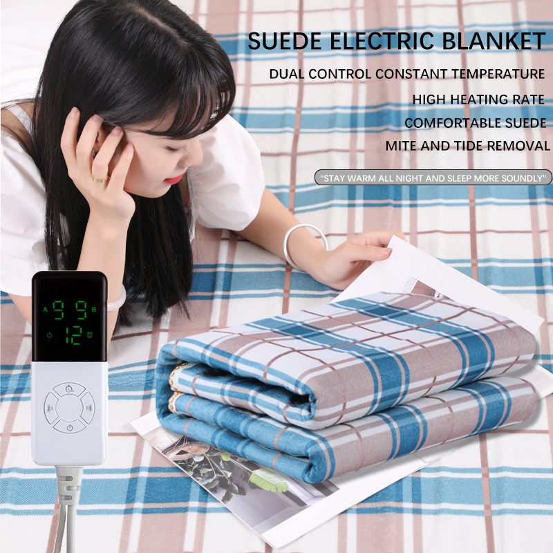 Aquecimento elétrico flanela cobertor termostato automático corpo duplo mais quente cama colchão elétrico aquecido tapetes almofada ue 220v