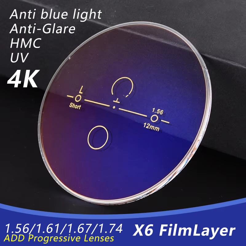 ALICIA 1.56 1.61 1.67 1.74 Anti Blue Light Anti Glare free-form Progressive Multifocal เลนส์ที่กําหนดเอง 1.56 1.61 1.67 1.74