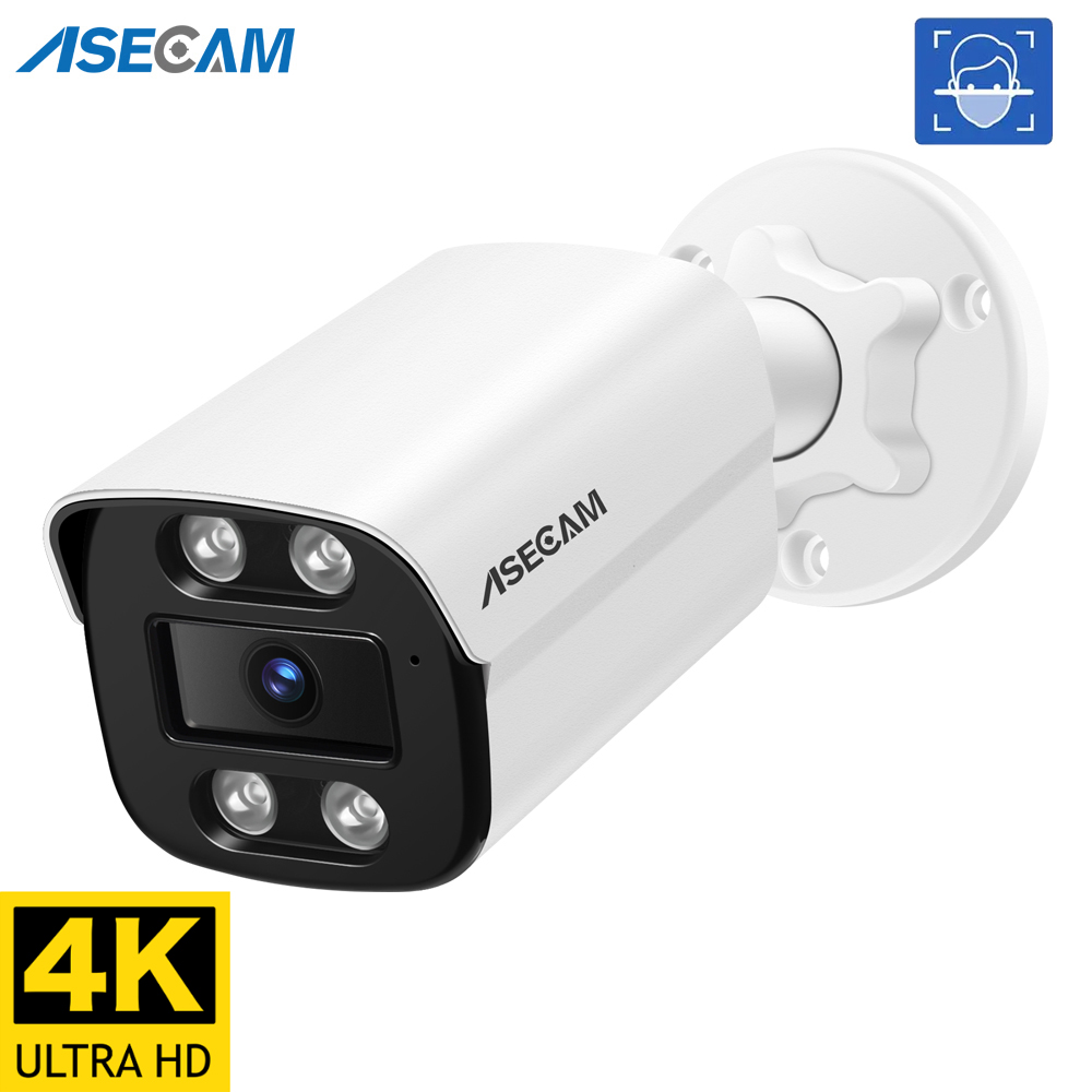 IP камера видеонаблюдения 8MP 4K распознавание лица H.265 Onvif RTSP цветная ночного видения POE наблюдения уличная человеческое аудио видеонаблюдение Xmeye