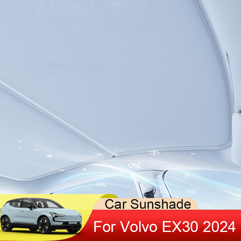 Auto Ijs Kristallen Zonnedak Zonnescherm Voor Volvo Ex30 2024 Aanwezig Dakraam Dak Warmte Isolatie Arcering Interieur Auto Accessoire