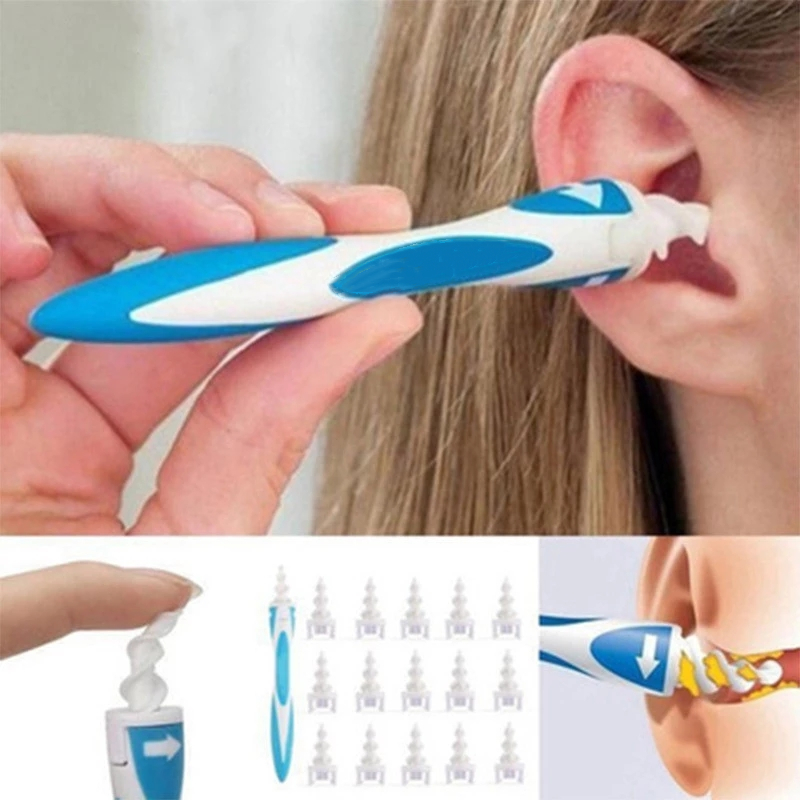 Kit d'hygiène personnelle portable en silicone, 16 outils de nettoyage d'oreilles, cure-oreilles, spirales douces pour le nettoyage du cérumen, gadget de beauté