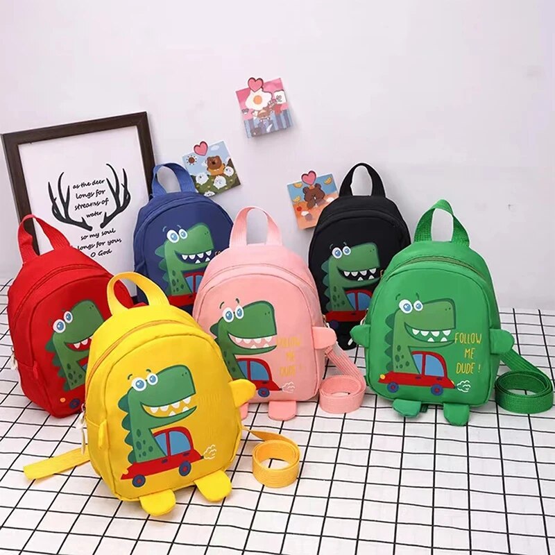 Crianças bonito dos desenhos animados dinossauro sacos de escola anti-perdido mochilas da criança mochila do jardim de infância