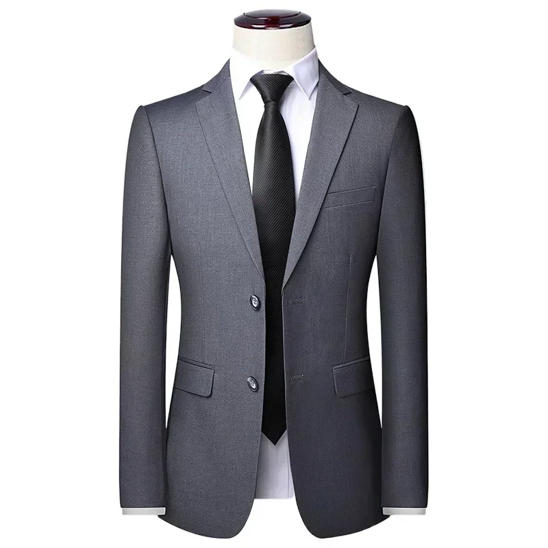 S-8XL Blazer Nuovo uomo d'affari di moda tinta unita stile britannico lavoro professionale sposo abito da sposa giacca blazer da uomo migliore