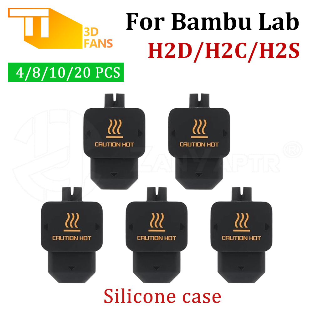 Osłona ochronna do Bambu Lab H2D H2C H2S Hotend, silikonowa osłona bloku grzewczego, zestaw dyszy do drukarki 3D, akcesoria