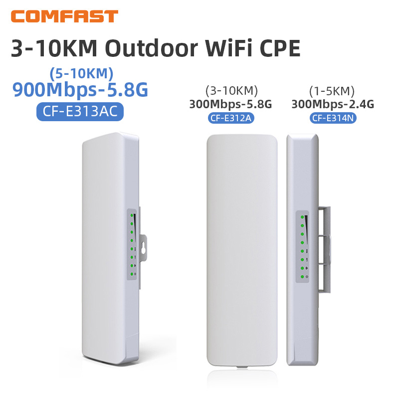 COMFAST 300-900M 2.4/5.8G Wireless AP Bridge Access Point WIFI Jangkauan Jauh Outdoor WIFI CPE WIFI Antena Repeater Nanostation Amp