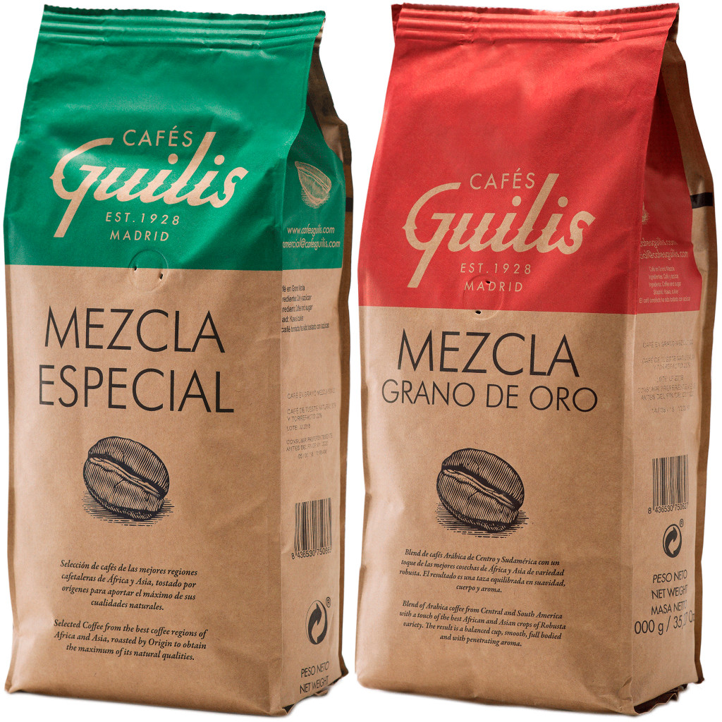 Kawa Mezcla Especial + Mezcla Grano de Oro 2x1kg Cafes Guilis