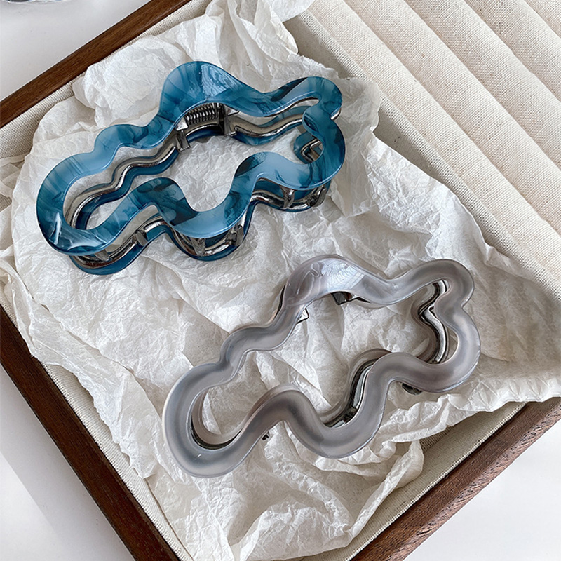 1Pc Gradiënt Kleur Boog Clip Vrouwen Nieuwe High-End Clip Hoofdband Haarclip Haai Clip Aan De Achterkant Van Het Hoofd Franse Stijl