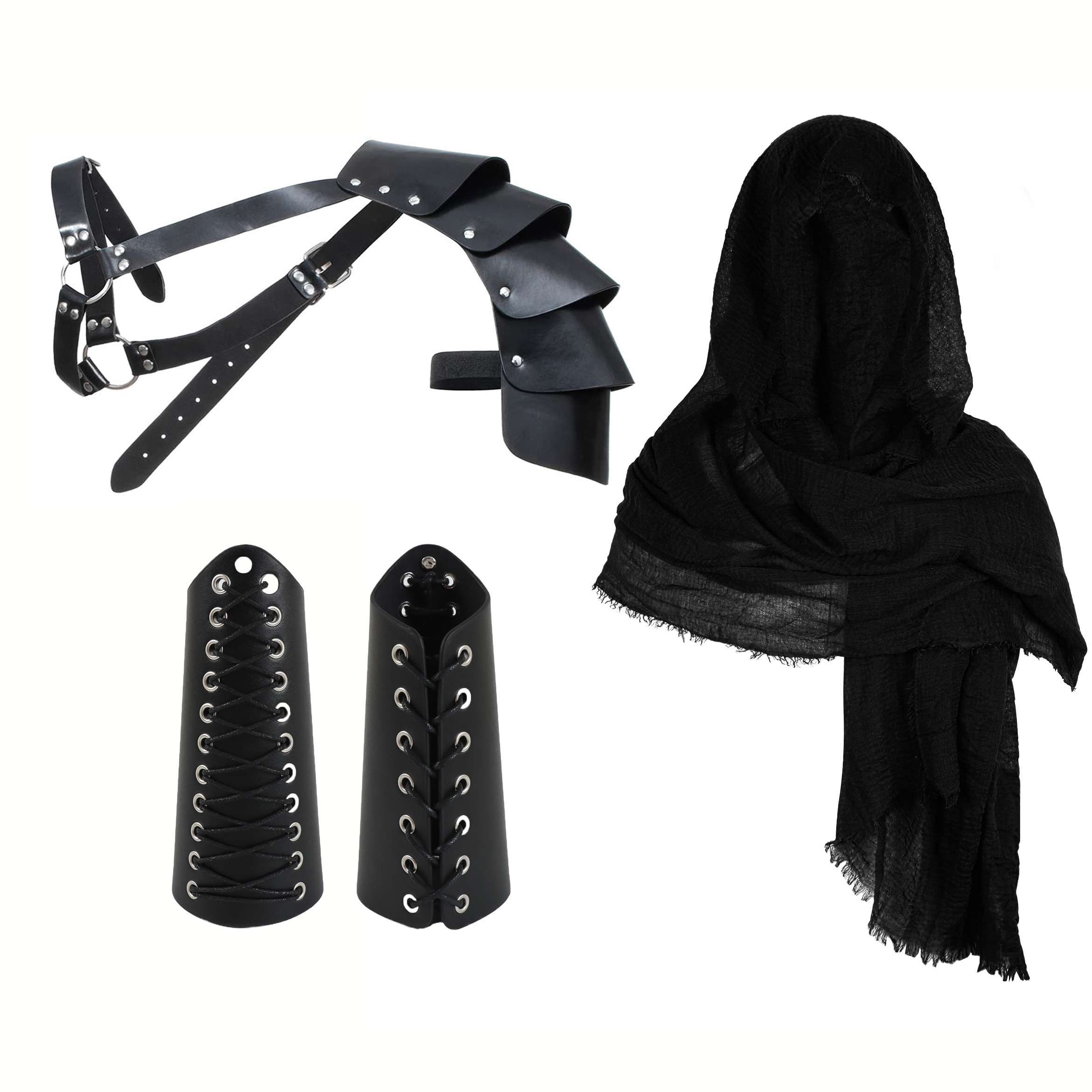 Karneval Renaissance Kostüm Zubehör Set Mittelalter Wikinger Krieger Handgelenkschutz Rüstung Zubehör Halloween Rollenspiel