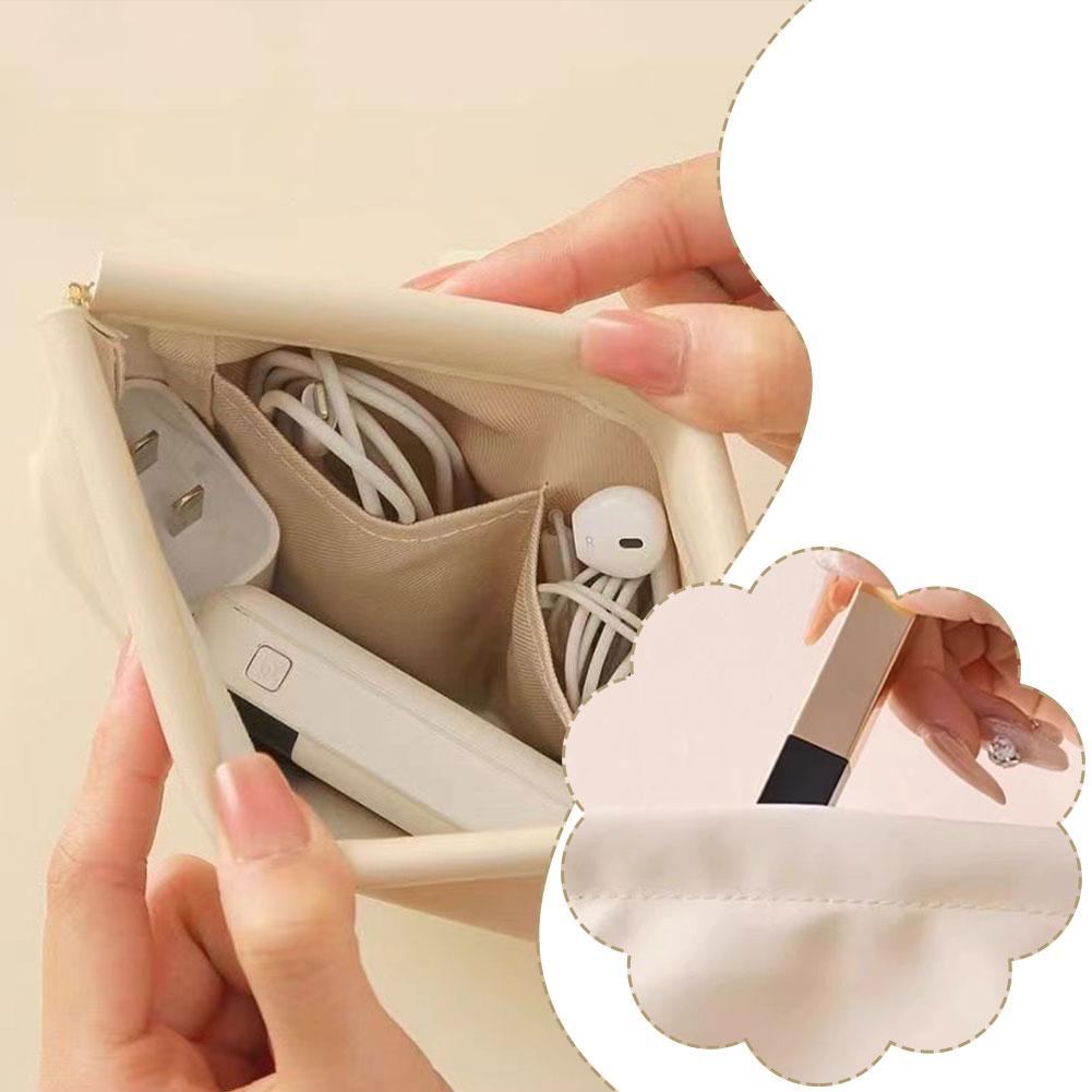 Astuccio Cosmetico Pieghevole Impermeabile - Organizer Multistrato 11-13cm per Rossetti e Trucchi, Portatile da Viaggio (Bianco/Nero/Viola)