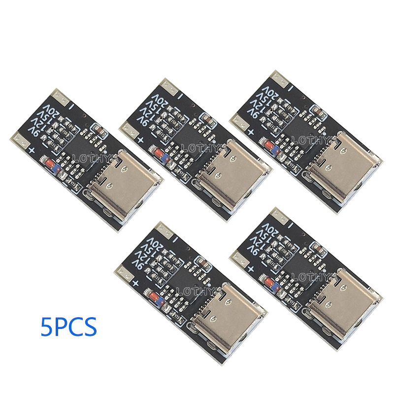 5 STKS PD/QC Decoy Board USB-C PD Trigger Board Module Snel Opladen USB Type-c Naar 12 v Hoge Snelheid Lader Power Delivery Boost