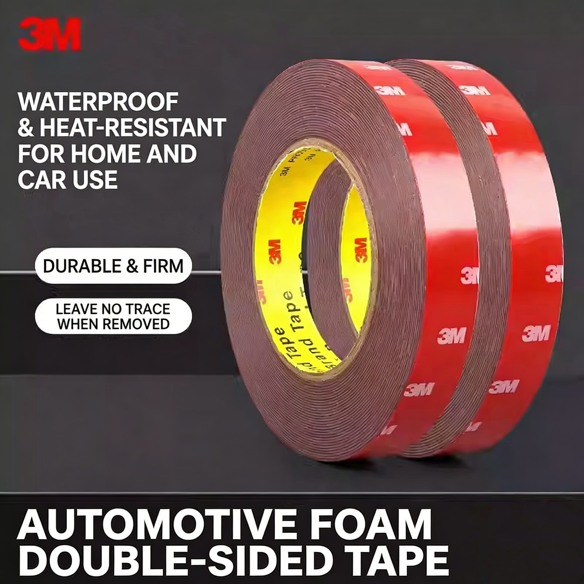 3M 4229P VHB прочная двухсторонняя клейкая лента для украшения автомобиля, фиксирующая лента, водонепроницаемая бесследная пенопластовая лента, высокая температура