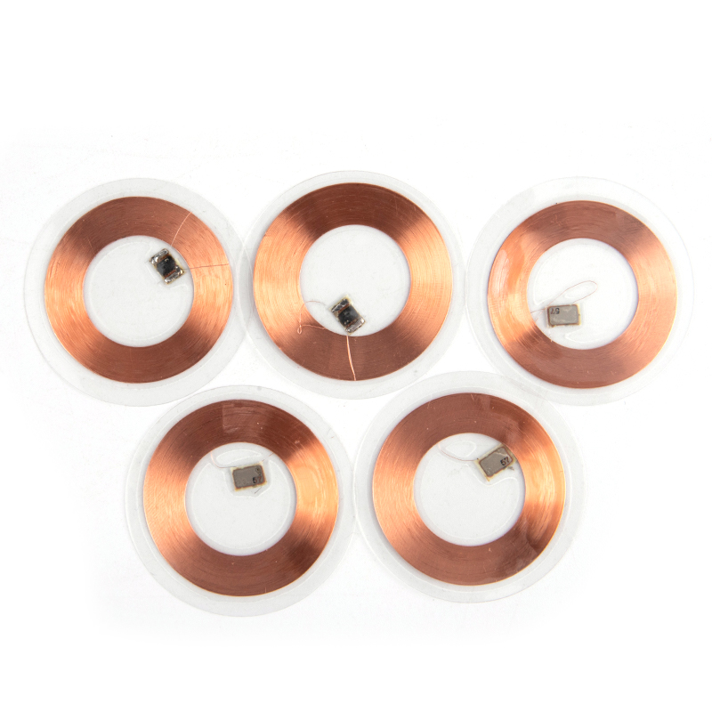 5 uds 125KHz ID T5577 tarjeta de moneda de bobina de cobre regrabable grabable llavero RFID tarjeta de acceso de teléfono móvil ultrafina