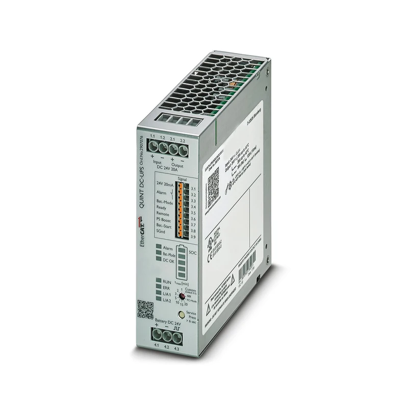 ยูพีเอส 2907076     QUINT4-UPS/24DC/24DC/20/EC สําหรับ Phoenix 24VDC/20A RJ45 Uninterruptible Power Supply