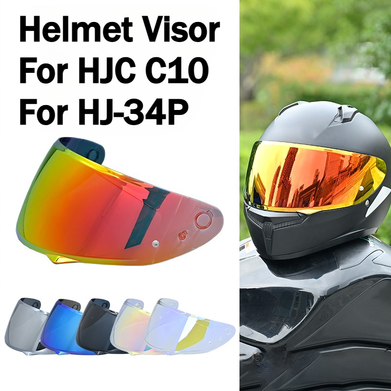 HJ 34P kask motocyklowy osłona przeciwsłoneczna dla HJC C10 wymień anty-uv odporna na zarysowania pyłoszczelna osłona przeciwwiatrowa akcesoria motocyklowe