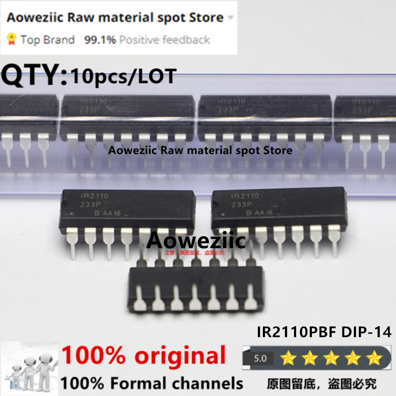 Aoweziic 2024+ 100% Nieuwe Geïmporteerde Originele IR2110PBF IR2110 DIP-14 Driver IC chip