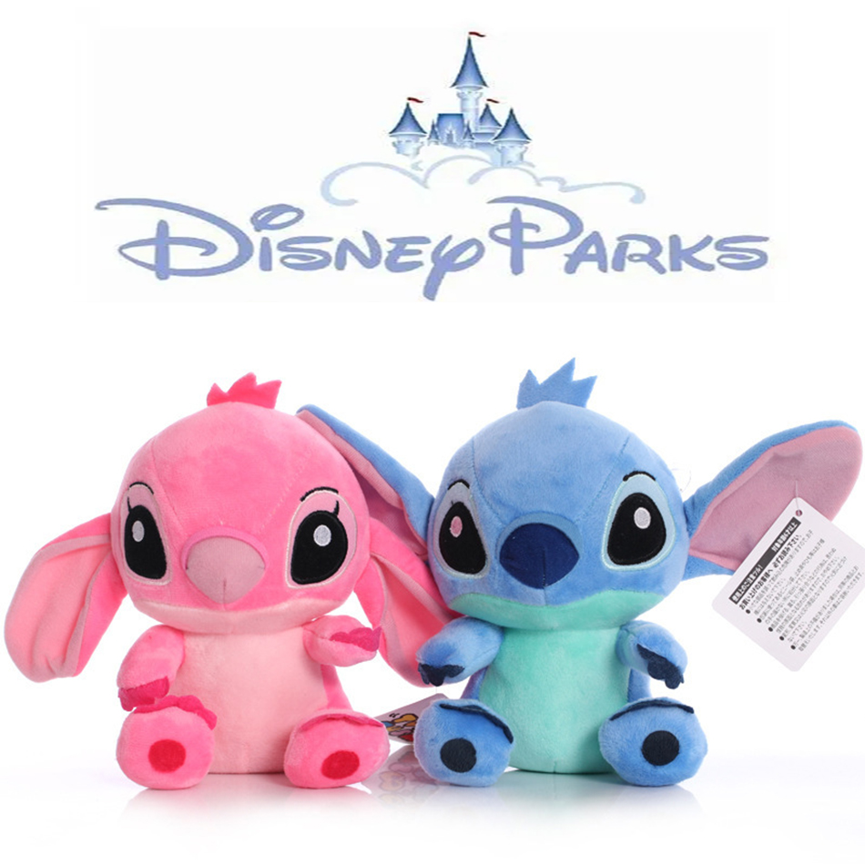 Горячие плюшевые куклы Disney с рисунком синего и розового стежка, аниме-игрушки Лило и Стич, плюшевые игрушки, рождественские подарки для детей