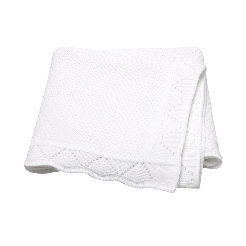 100*80cm Knitted Baby Blankets Breathable Lightweight Newborn Swaddle Receiving Quilt for Infant Boys Girls Toddler Throwing Mat