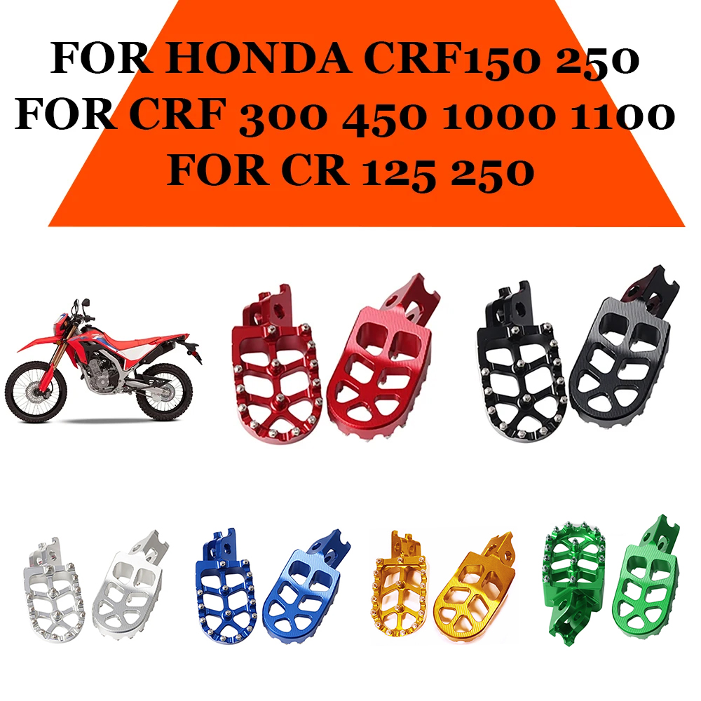 Motorrad Fuß stütze Fußrasten Fußrasten Pedale für Honda Cr125 Cr250 Crf 250x300 l 450 150 r crf250l crf300l crf1000l crf1100l