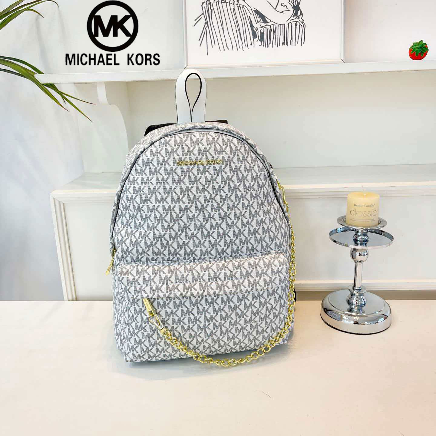 Kolekcja torebek damskich Michael Kors 2026 Slater Medium Backpack - modna torba na ramię do noszenia na co dzień i w podróży.