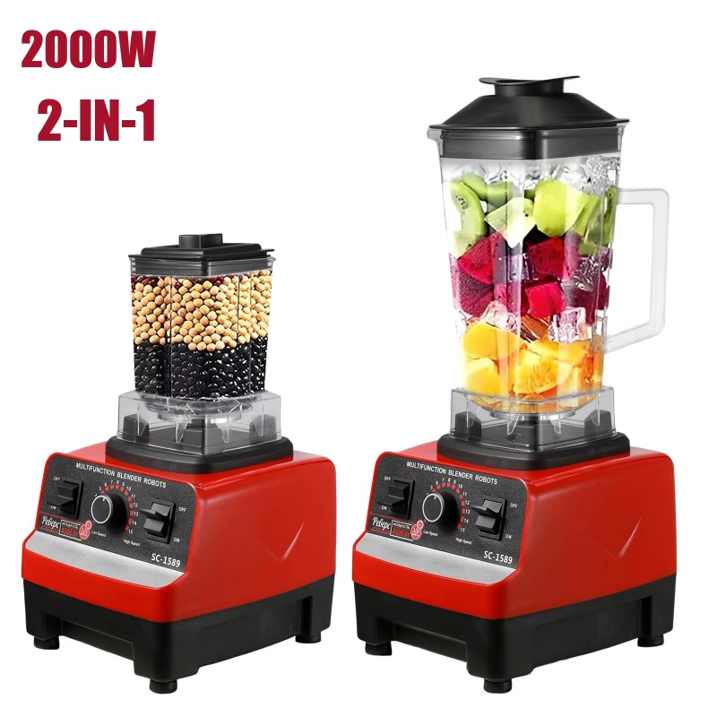 Frullatore Professionale da 400W, Mixer Stazionario per Alimenti, Processore per Ghiaccio e Frullati, Potente Estrattore per Cucina, Senza BPA