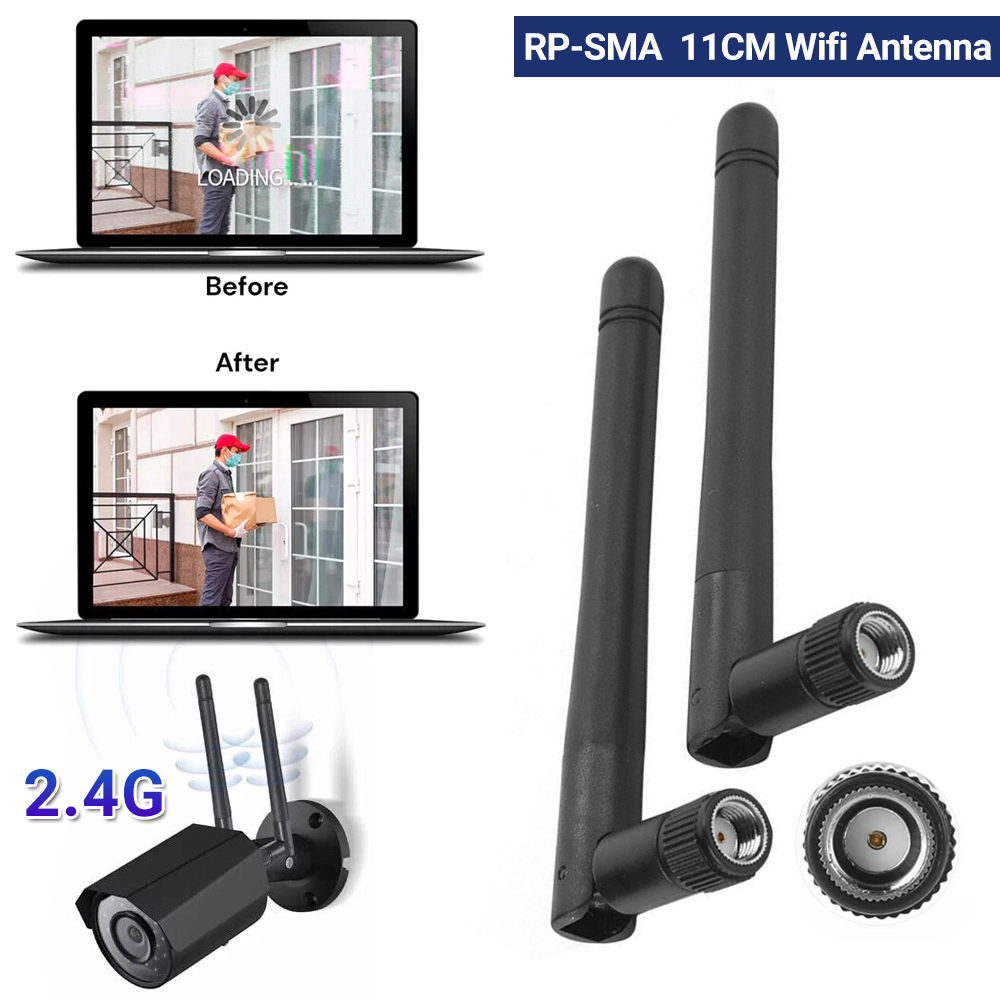 2/4 Stuks 2.4G 4G RP-SMA Man 11Cm Wifi Antenne Dual-Band Draadloze Antenne Thuis Diy