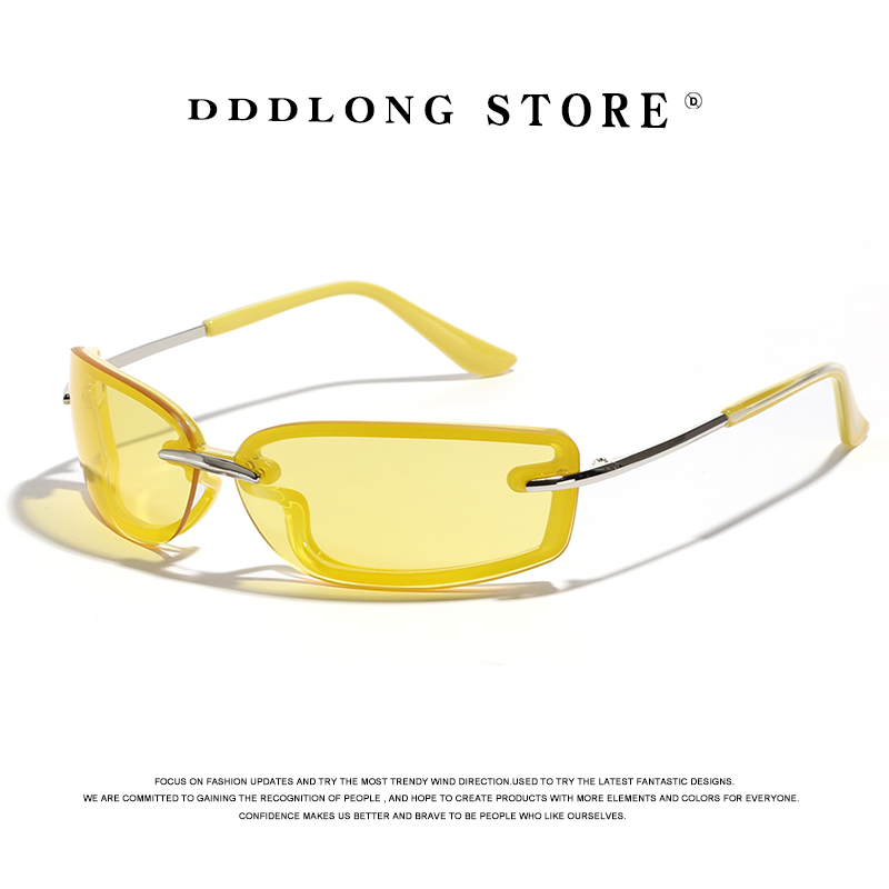 DDDLONG-Lunettes de soleil rétro punk pour hommes et femmes, lunettes classiques, lunettes vintage, nuances d'extérieur, mode Y2K, UV400, Dino 1