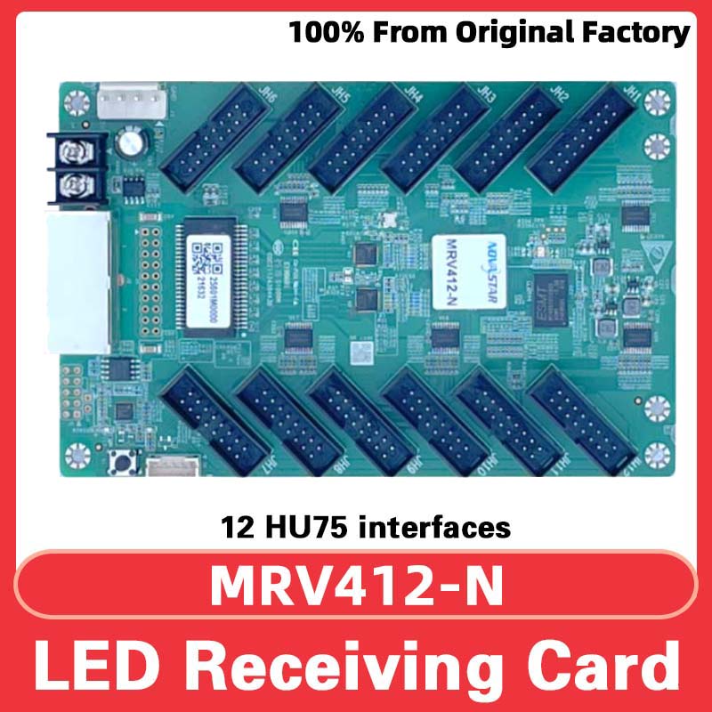 Novastar-tarjeta receptora de MRV412-N, controlador de pared de vídeo LED, pantalla LED, matriz RGB HBU75, tarjeta de Control de módulo a todo Color
