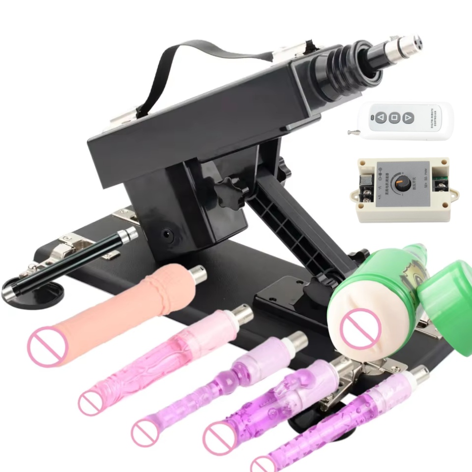 FREDORCH 3XLR-Stecker Sexmaschine für Männer und Frauen, verstellbare Liebesmaschine mit Vibrator, Stoßmaschine, Zubehör, Sexspielzeug
