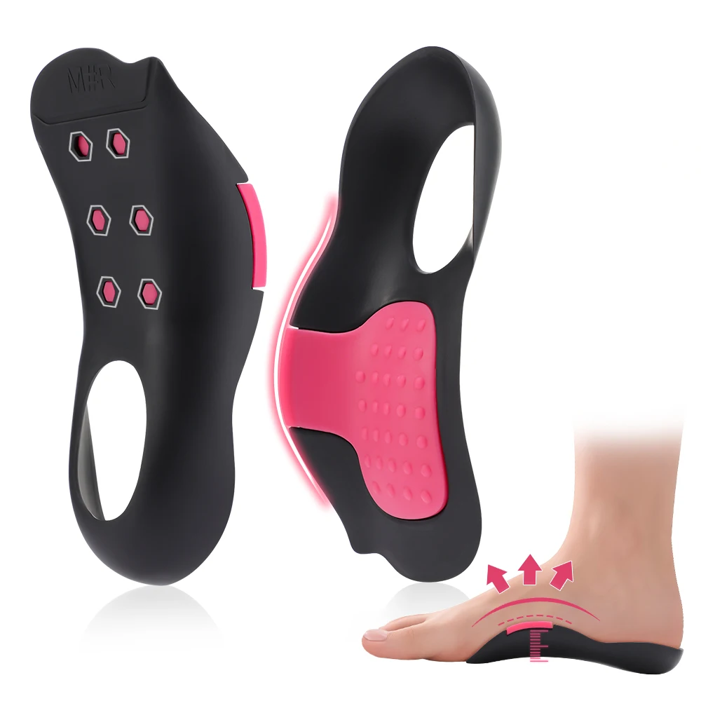 Plantilla ortopédica con soporte para arco para caminar, media almohadilla para arco, tipo X/O, cubierta para el talón del zapato, altura ajustable de 1,5-2cm