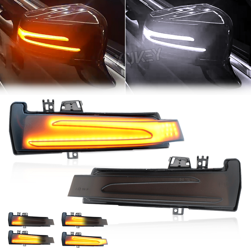 Dwukolorowy sekwencyjny kierunkowskaz w lusterku bocznym do Mercedes Benz C E S CLA CLS W204 W212 W221