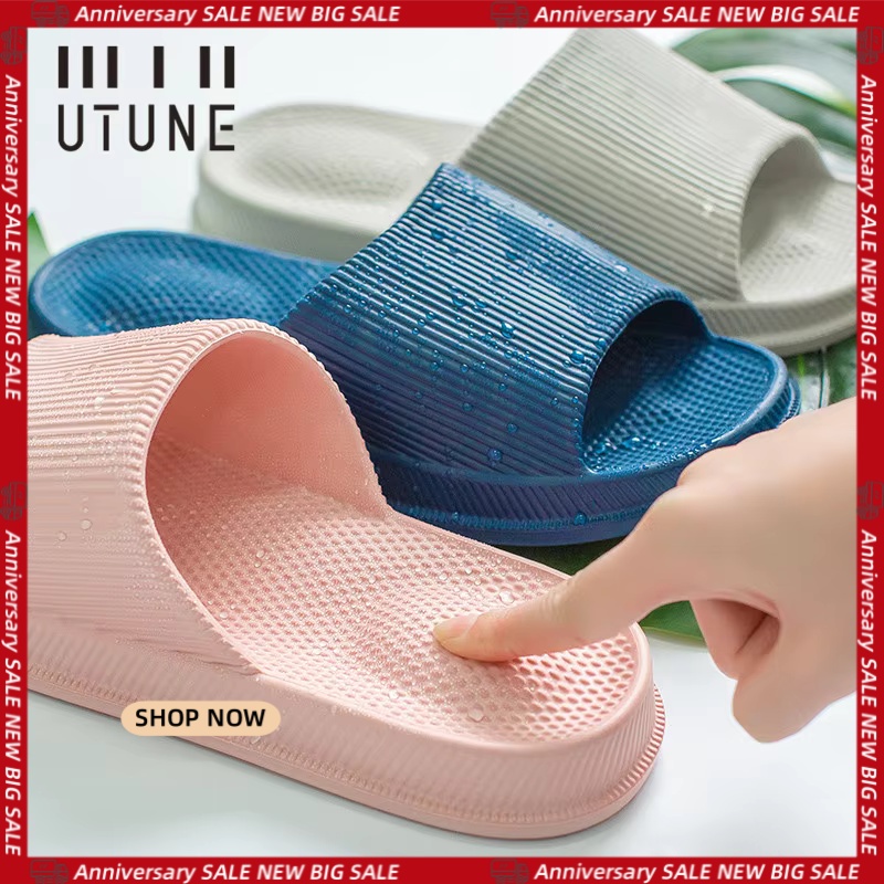 Utune chinelos de massagem antiderrapantes mulheres eva chinelos internos luz casal casa sapatos de banho homem sandálias à prova dwaterproof água slides banheiro