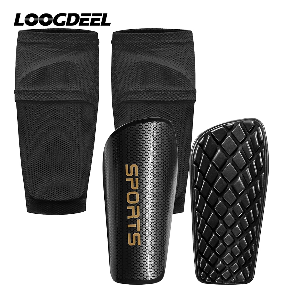 Спортивный комплект Loogdeel, футбольный щиток для голени, чехол для ног, независимый карман, эластичный дышащий футбольный защитный механизм унисекс с защитой от падения