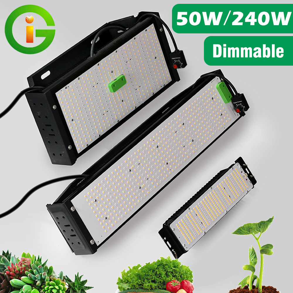LED インテリジェント植物ランプ 50 ワット 240 ワットフルスペクトルライトフック調光スイッチ野菜花成長ライト