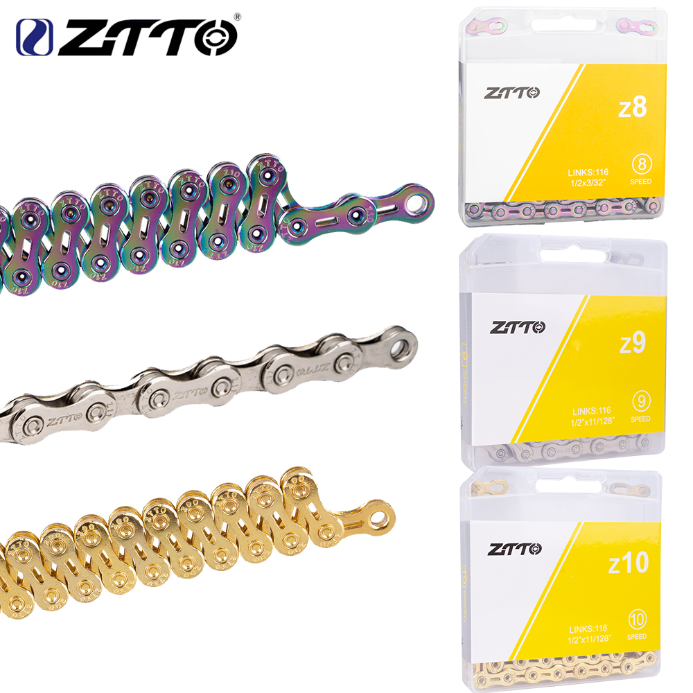 ZTTO ULT Fahrrad 8 9 10 Geschwindigkeit Kette 116 Links MTB Rennrad Ketten Power Lock Hohe Qualität 8S 9v 10v Strom Radfahren Zubehör