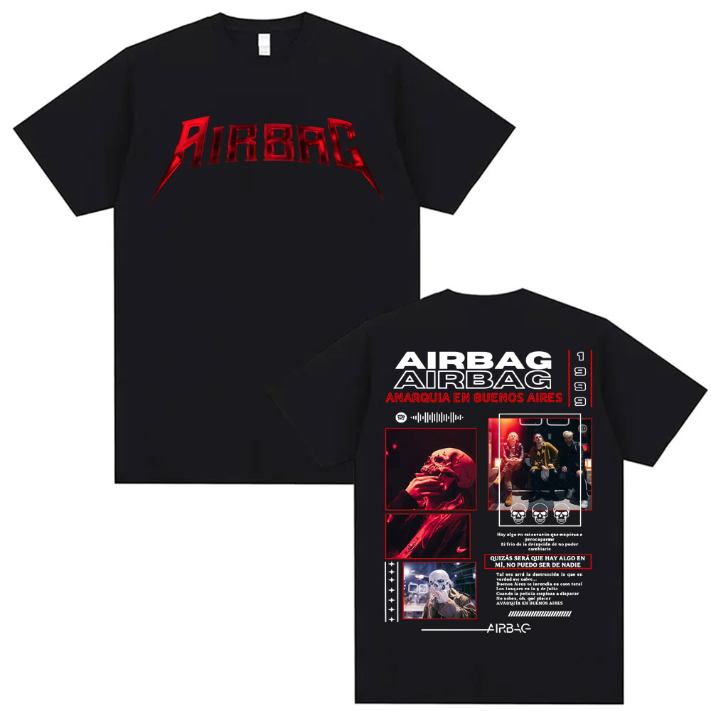 T-shirt Singer Airbag Anarquia En Buenos Aires Album 2026 Tour Uomo Donna Moda Estiva 100% Cotone Manica Corta