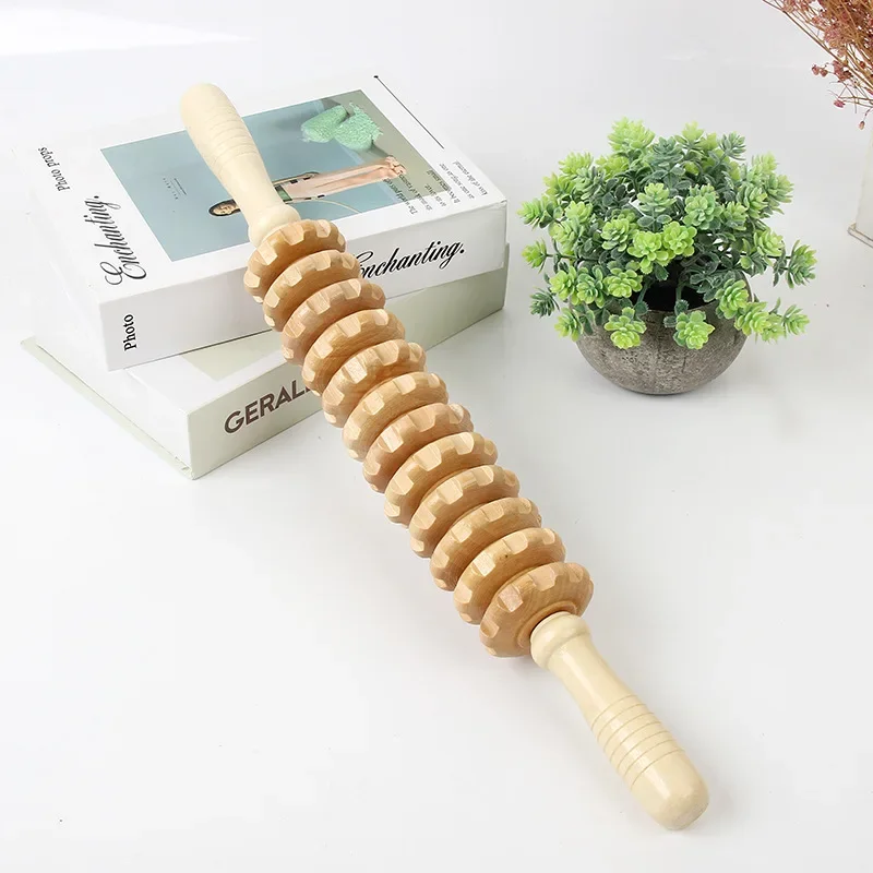 Herramientas de masaje con rodillo de terapia de madera, drenaje linfático, maderoterapia Colombiana, liberación muscular Manual del punto de disparo de la celulitis