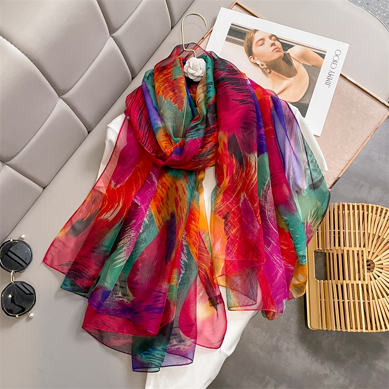 Nowy projekt markowy szalik moda mały złamany kwiatowy bańka szyfonowy szal wiosna jesień chusta hidżaby Lady Pashmina chusty na szyję chustka